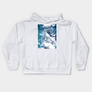 Real Marble Glitch Pattern Kids Hoodie